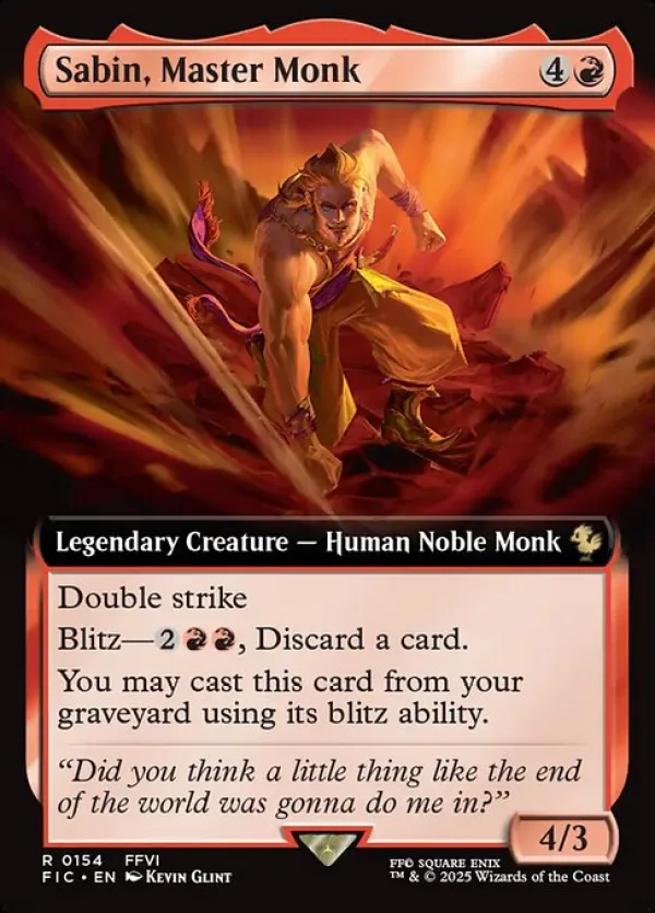 Sabin, Master Monk