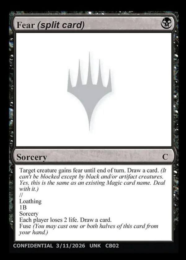 Fear (split card) // Loathing