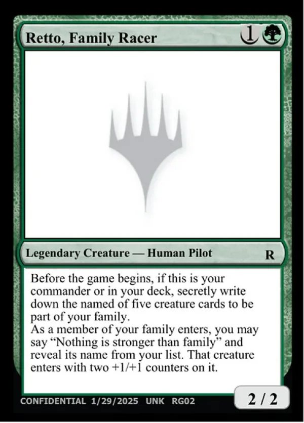 Retto, Family Racer